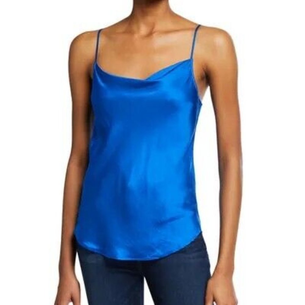 7 For All Mankind Blue Silky Top (Size XS)
